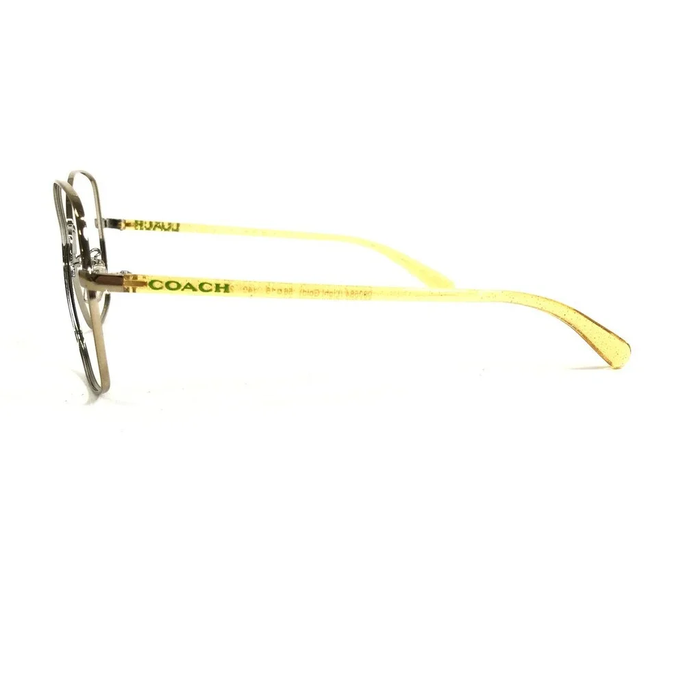 Coach Eyeglasses Frames HC 7091 L1062 900584 Yellow Gold Oversized 56-16-140